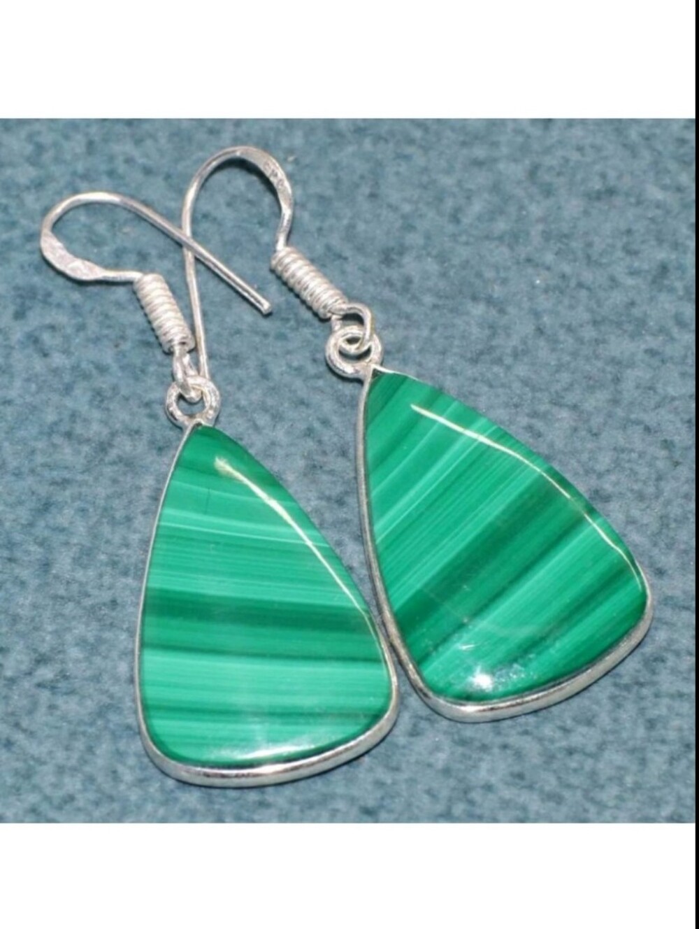 Malachite Gemstone Jewelry 925 Sterling Silver Handmade Drop Dangle Earrings